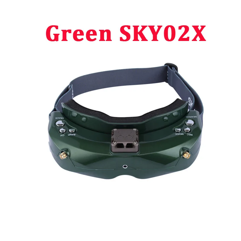 Skyzone SKY03O O светодиодный/SKY03S/SKY02C/SKY02X 5,8 ГГц 48CH разнообразие FPV очки для радиоуправляемого дрона Accs OSD DVR HDMI и головной вентилятор светодиодный - Цвет: Green SKY02X