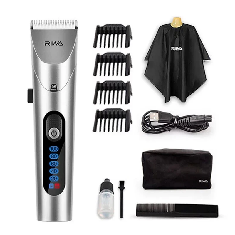 

Cordless Clippers Men For Xiaomi RIWA LED Display Electric Washable Hair Trimmer USB Rechargeable Professional Shaver Barber Set