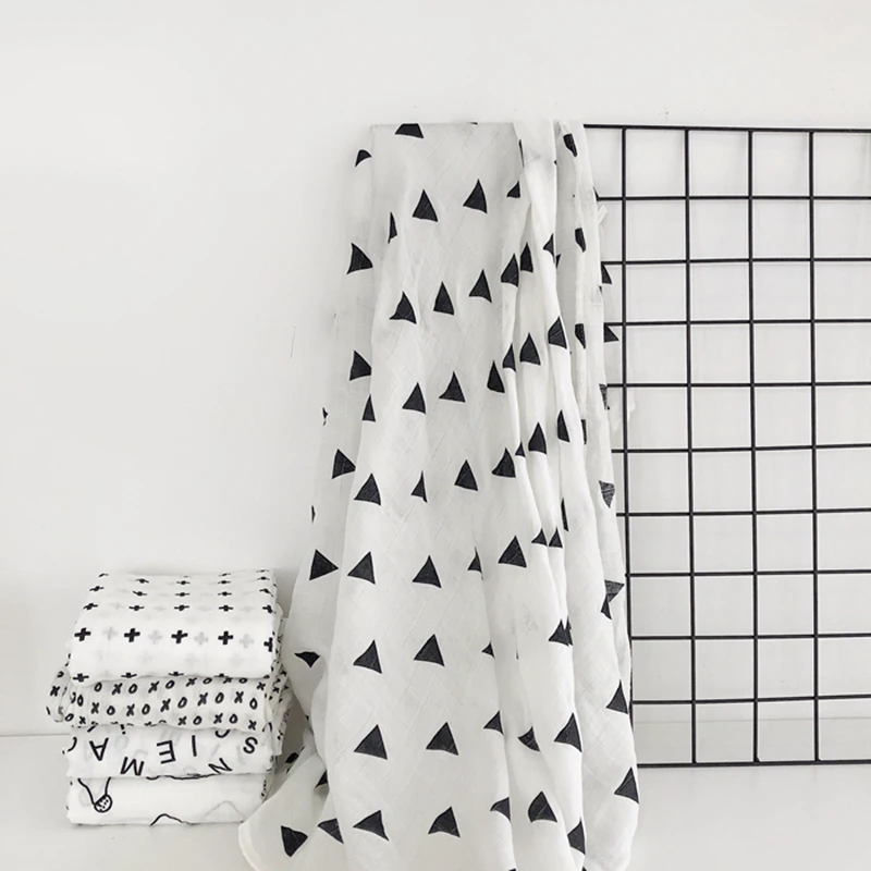 Органический хлопок Пеленальное Одеяло Фламинго Младенцы Новорождённые муслин