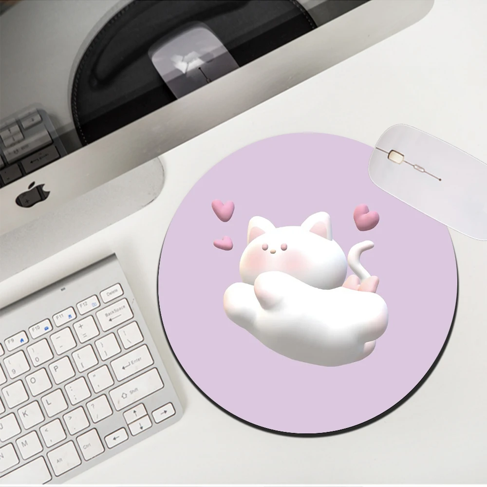 

MRGLZY Multi-size Pink Girly Small Mouse Pad Kawaii Dog Placemat Office Gaming Accessories Natural Non-slip Rubber PC MousePad