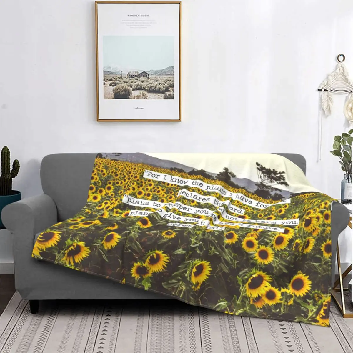 

Jeremiah Sunflowers Throw Blanket Wijjkyk5ffq Blankets Fleece Autumn/Winter Multi-function Soft Throw Blankets for Home Car