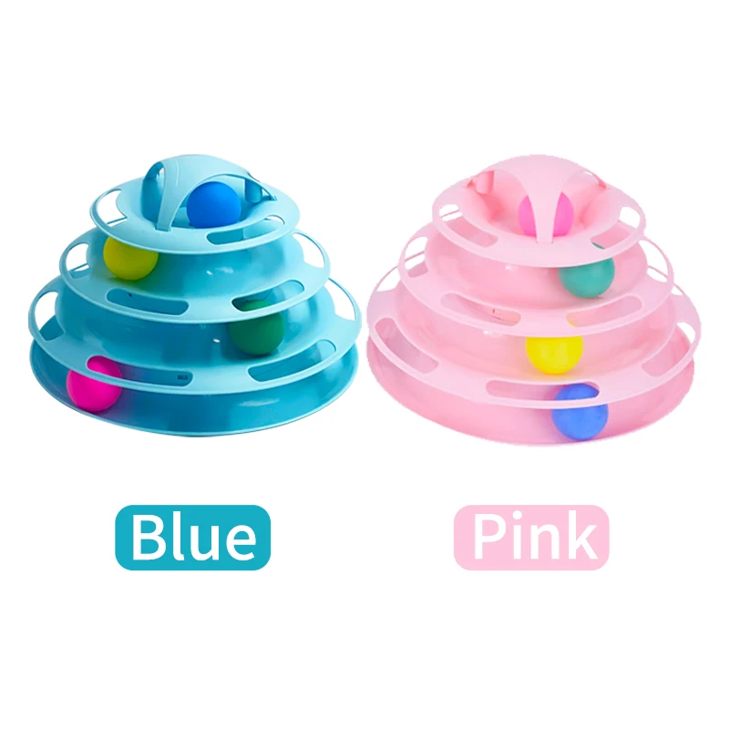 

Toy cat toy cat Funny Pet Toys Cat Crazy Ball Disc Three Levels Pet Cat Toy Tower Tracks Disc Cat Intelligence Amusement Toy
