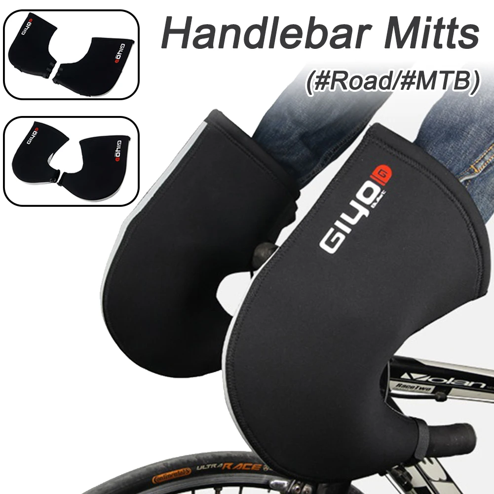 

Rainproof Winter Thermal Mountain Road Cycling Bike Bicycle Bar Mitts Mittens Gloves SBR Neoprene Handlebar Cover Warmer MTB
