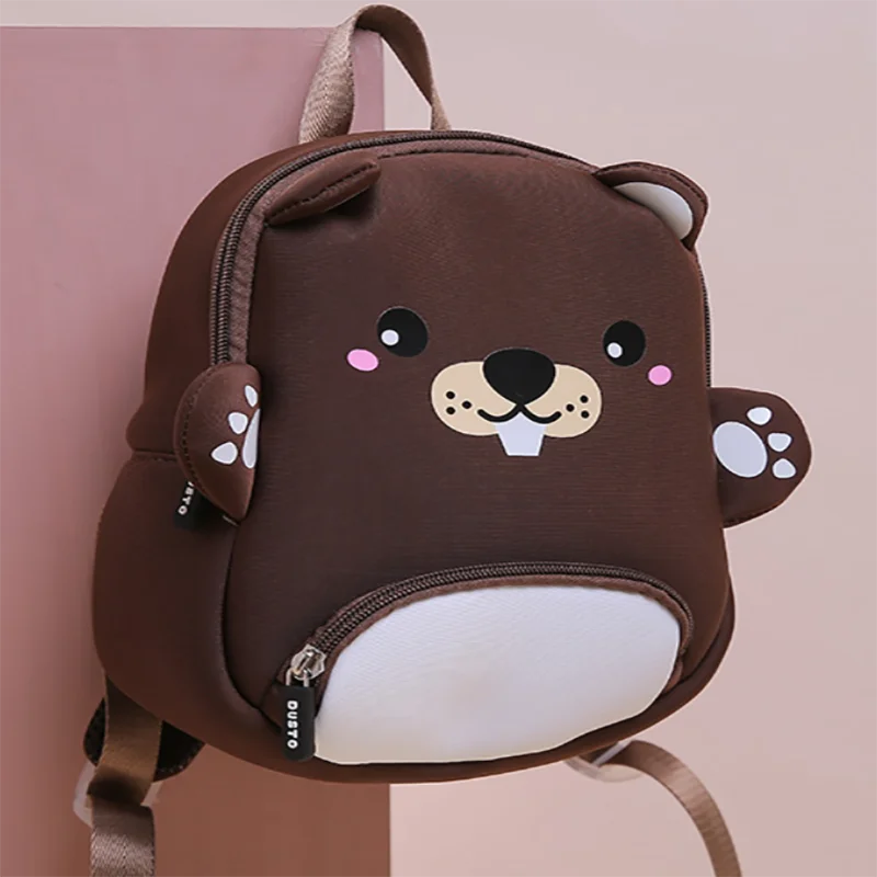 Детский хлопковый рюкзак с животными 3D брендовый дизайнерский школьный ранец