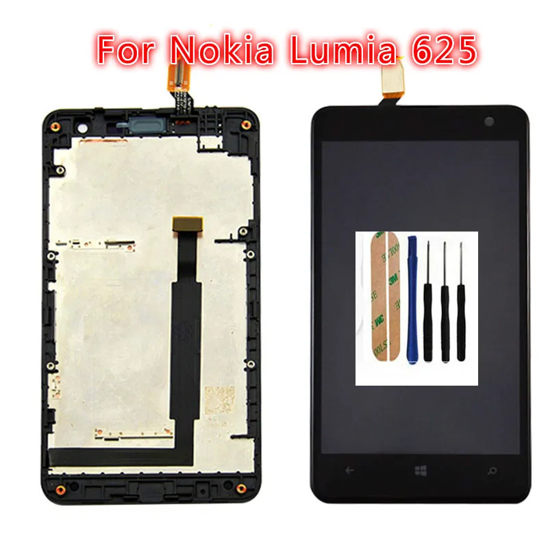 Высокое качество 100% новый ЖК дисплей для Nokia Lumia 625 экран с сенсорным экраном