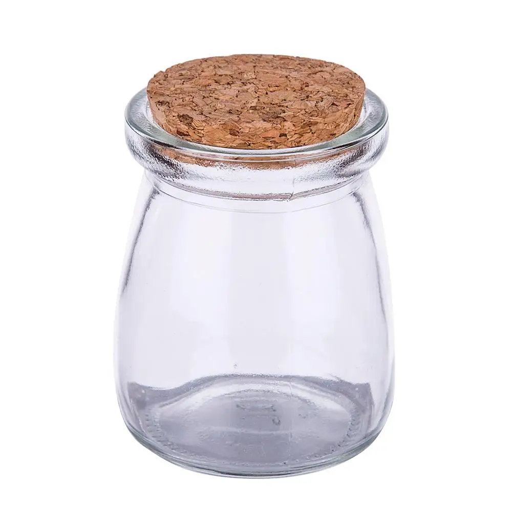 Прозрачная стеклянная бутылка 100 мл с деревянной пробкой 1/5/10 шт. |