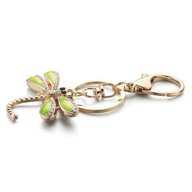 Брелоки стрекоза брелоки для автомобильных сумок с кристаллами Подвеска женщин