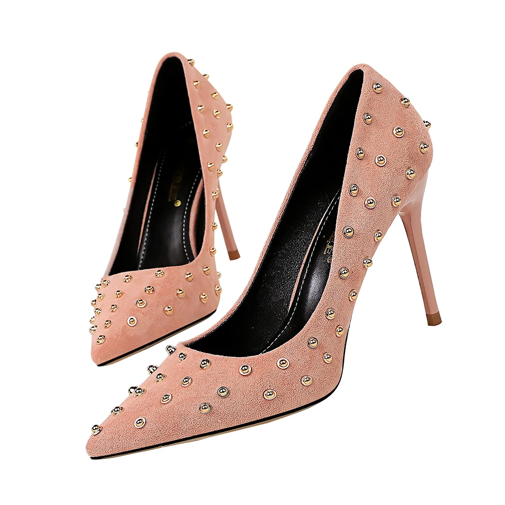 Туфли лодочки для девочек модный волнующий вечеринок Тонкий металлический