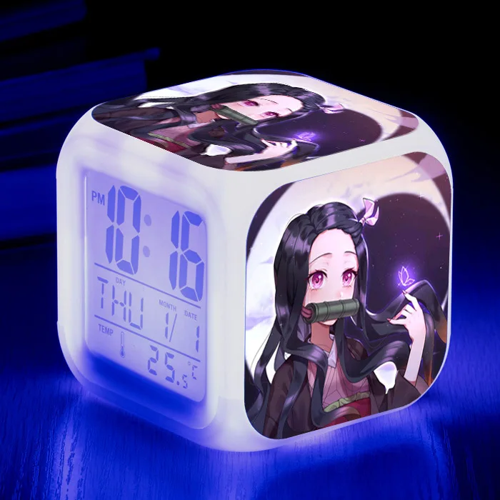 Будильник цифровой со светодиодной подсветкой мультяшный 3D-рисунок рассекающий