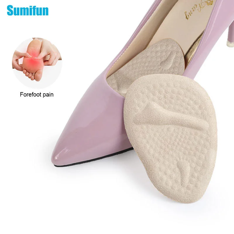 

2Pcs Forefoot Non-slip Protection Pads For High Heels Insole Breathable Absorb Sweat Reduce Vibration Friction Foot Care Tools