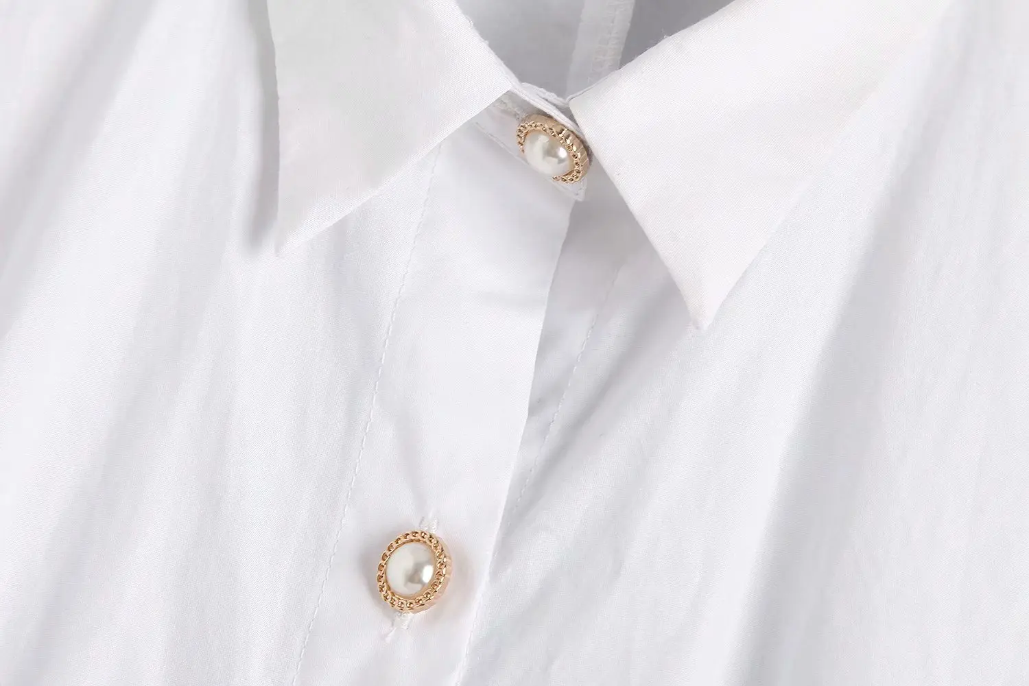 TRAF Women Elegant Jewel Buttons Asymmetry Loose Blouses Vintage Fashion Lapel Collar Long Sleeve White Shirts Blusas Chic Tops