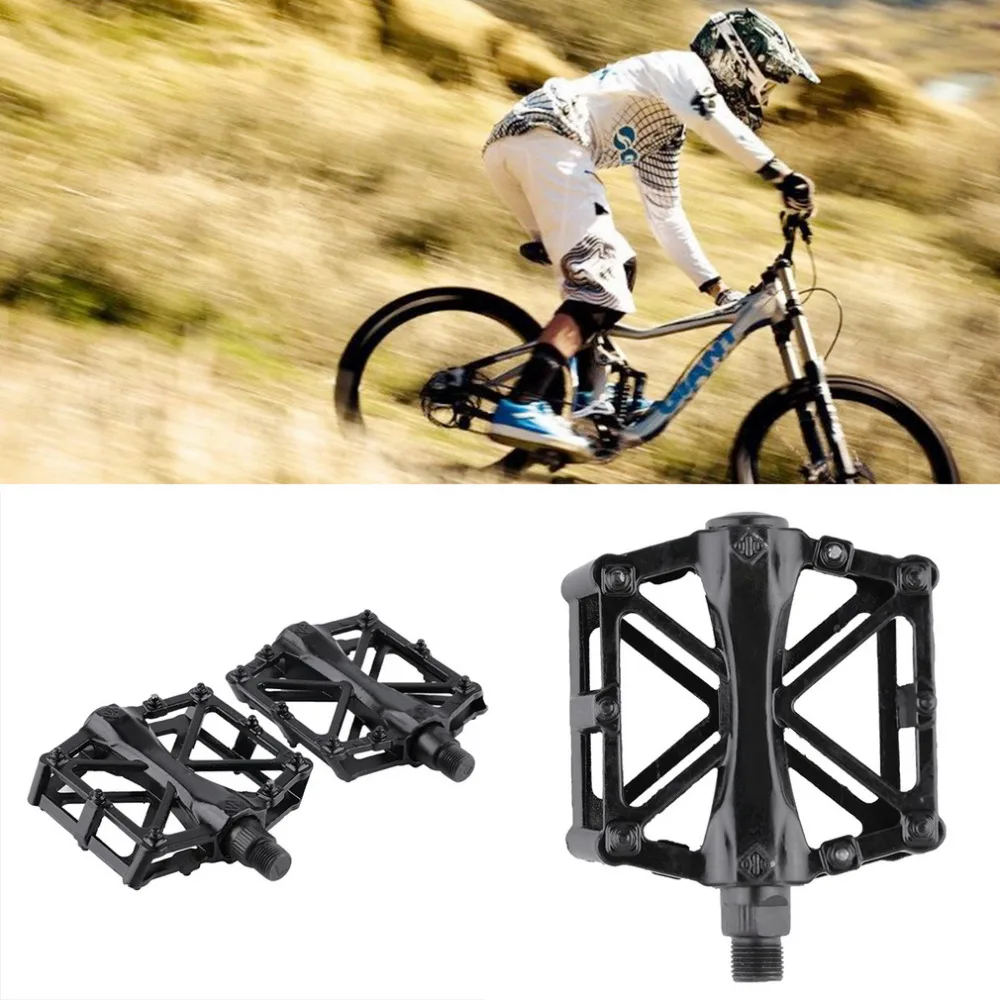 

1 Pair Ultralight Aluminum Alloy Bicycle Pedals Mountain Bike Pedal MTB Road Cycling Riding Alloy Wellgo Pedal Treadle Black