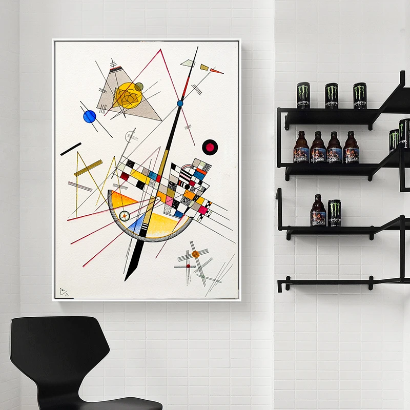 Геометрический дизайн Wassily Kandinsky Художественная Картина на холсте постер