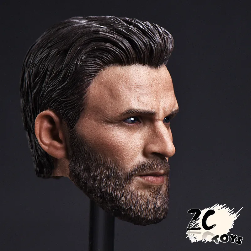 ZCTOYS 1/6 T-05 капитан американская голова скульптурная борода версия Стива Роджерс головка резьба для 12 дюймов мужские DIY фигурки
