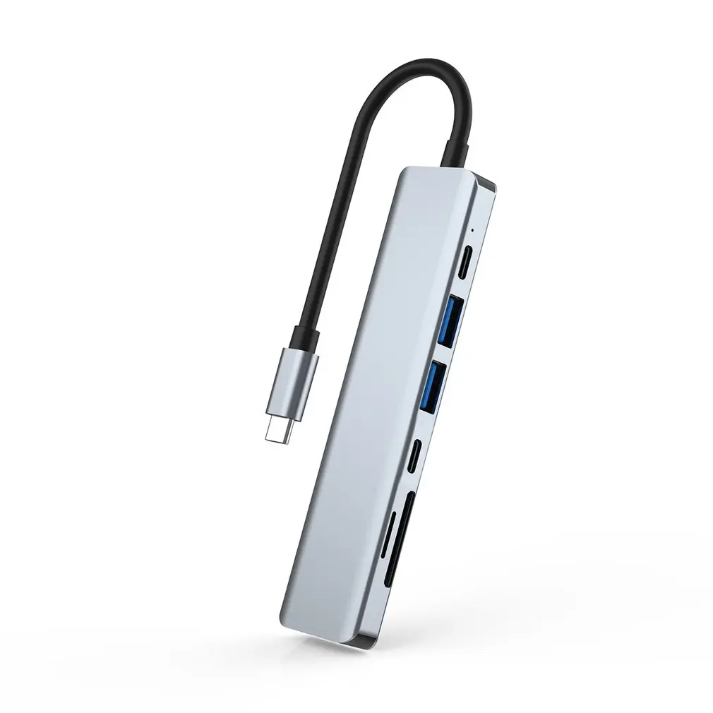

USB Type-C Hub To 4K HDMI-compatible USB SD/TD Card Reader PD Fast Charge 7-in-1 Multifunction Adapter For MacBook Pro