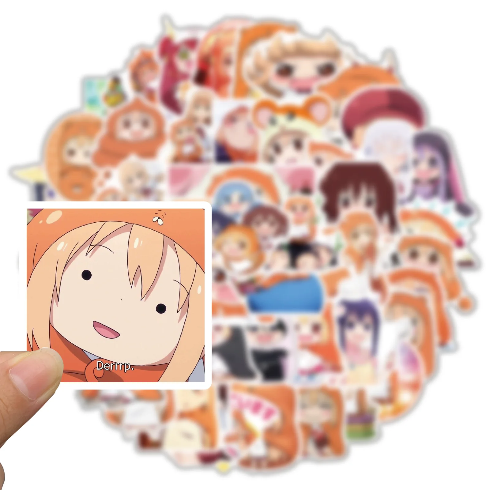 10/50 шт. Япония Himouto! Наклейки с героями аниме Умару-Чан Мультяшные милые женские