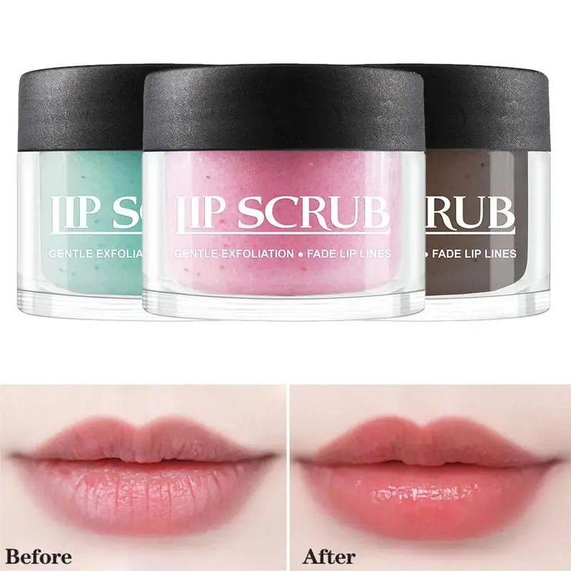 3 цвета сахар для губ Увлажняющий скраб мягкий отшелушивающий уход за морщинами и