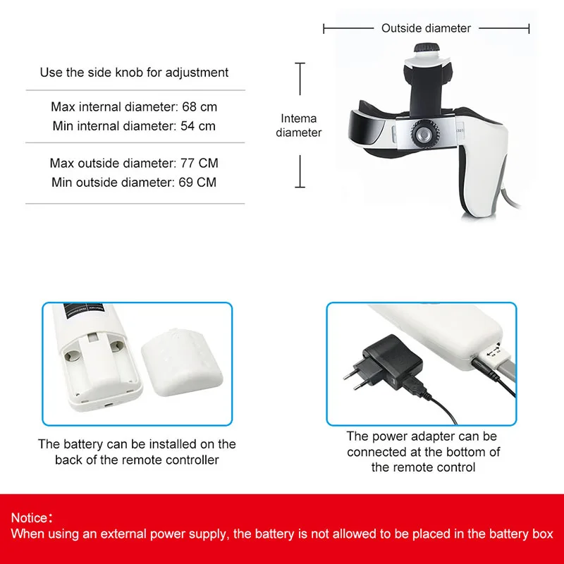 

Electric heating neck head massage air pressure vibration muscle stimulation health therapy massager music soothing relaxation