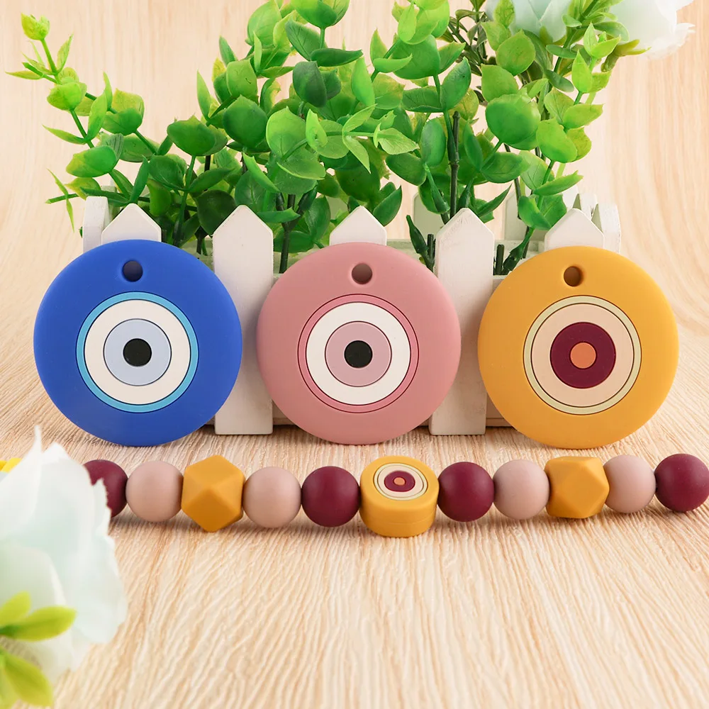 

Kovict 5/10/20pc Baby Silicone Teethers New Eye Teethers For Teeth Baby Care Pendants DIY Pacifier Chain Necklace Accessories