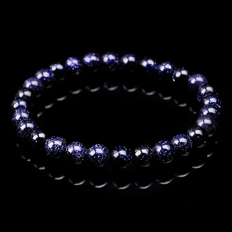 Классический Браслет jinzeyi из натурального синего песка для мужчин и женщин