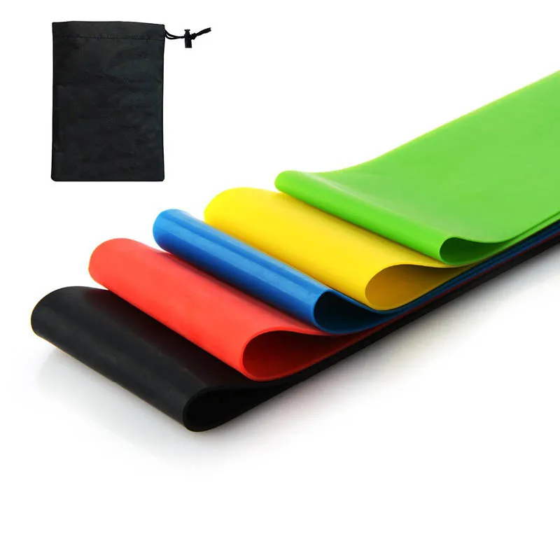 

5PCS Yoga Resistance Bands Stretching Rubber Loop Exercise Fitness Equipment Strength Training Body Pilates Strength Training