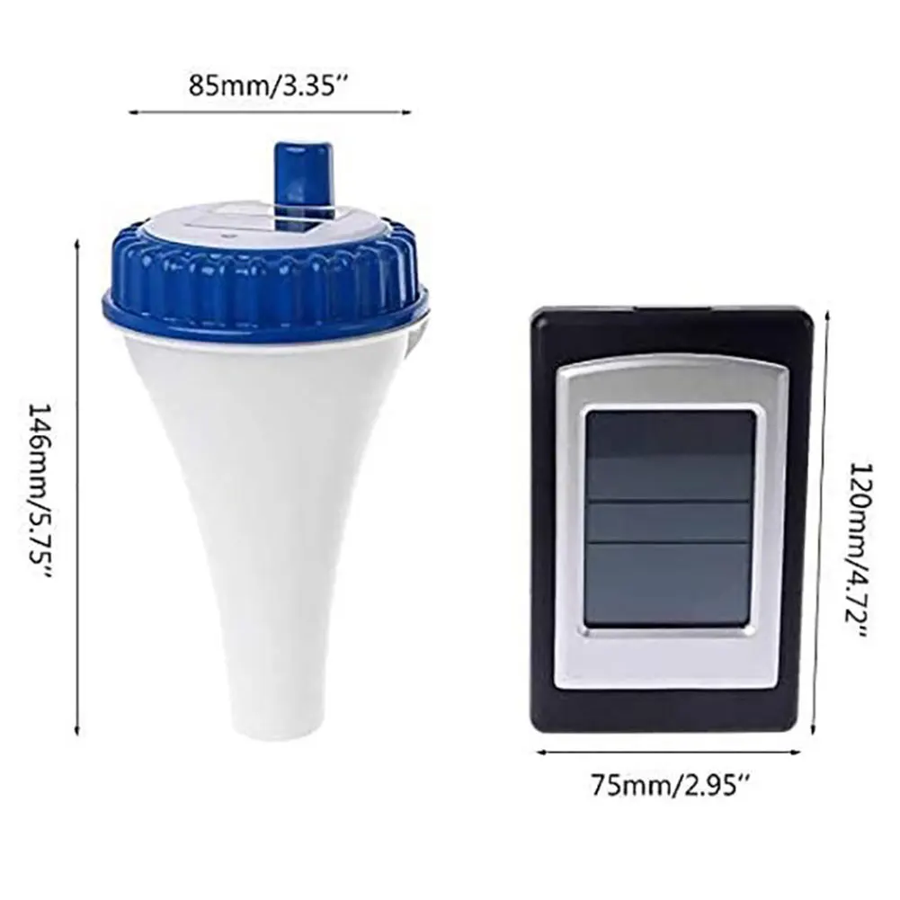 

Solar Pool Thermometer Wireless Remote Digital Water Temperature Gauge With LCD Display For Swimming Pool Spa Bathtub Aquarium