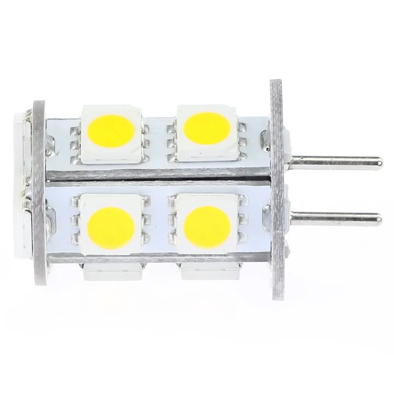 Приглушаемые светодиодные лампы G6.35 13led 5050 SMD с широким напряжением DC10 30V 2 5 W белый