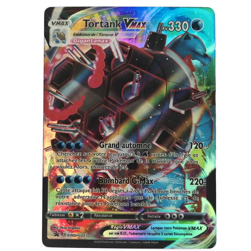 

Pokemon Cards Game 100 Stks/set Vmax Shining French Pokemon Cards Game Cartoon Kids Collection Toys for Children Cards Game