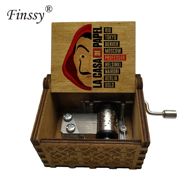 2021 Newest Color Print La Casa De Papel Money Heist Bella Ciao Music Box Hand Musical Birthday Gifts Family Display Home Decor | Дом и сад