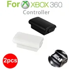 2 шт., перезаряжаемая задняя крышка батарейки AA, чехол, чехол для беспроводного контроллера Xbox 360, новые игровые аксессуары, черный, белый