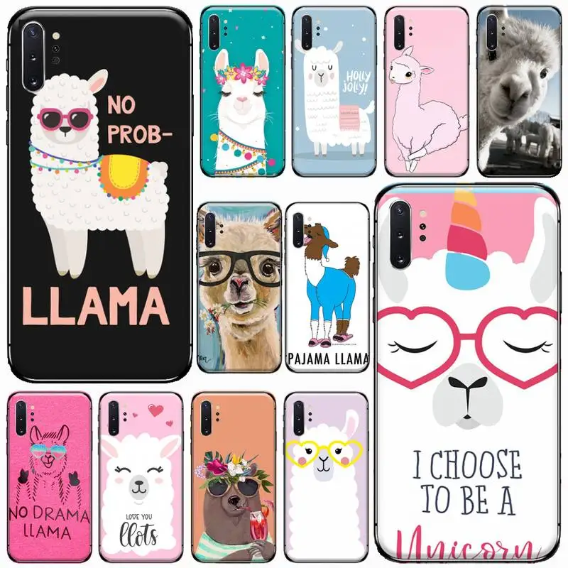 

lama Llama Animals Phone Case For Samsung Galaxy S8 S9 S10 Plus S10E Note 3 4 5 6 7 8 9 10 Pro Lite cover