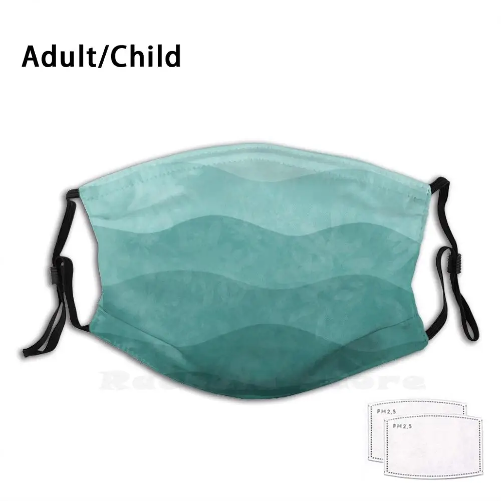 

Teal Gradient Leaves Adult Kids Anti Dust Filter Diy Mask Teal Aqua Leaves Plants Green Blue Mermaid Background Trending