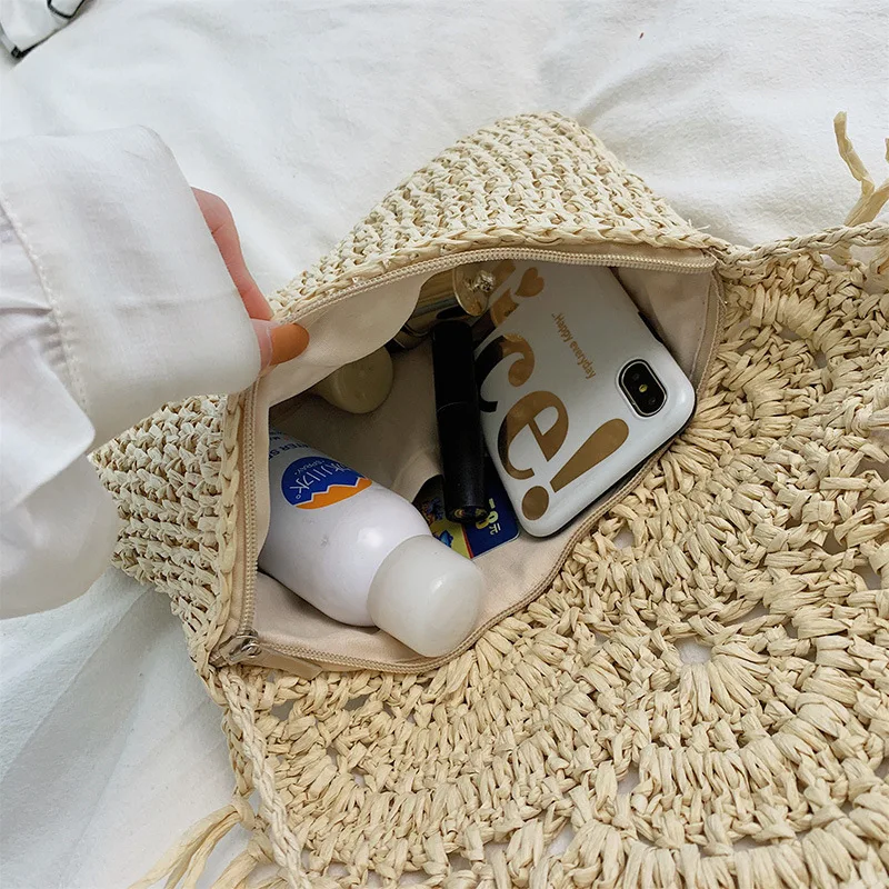2019 соломенные женские кошельки с клапаном летняя пляжная сумка через плечо