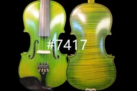 strad style song master green violin 44one piece flames maple back 7417