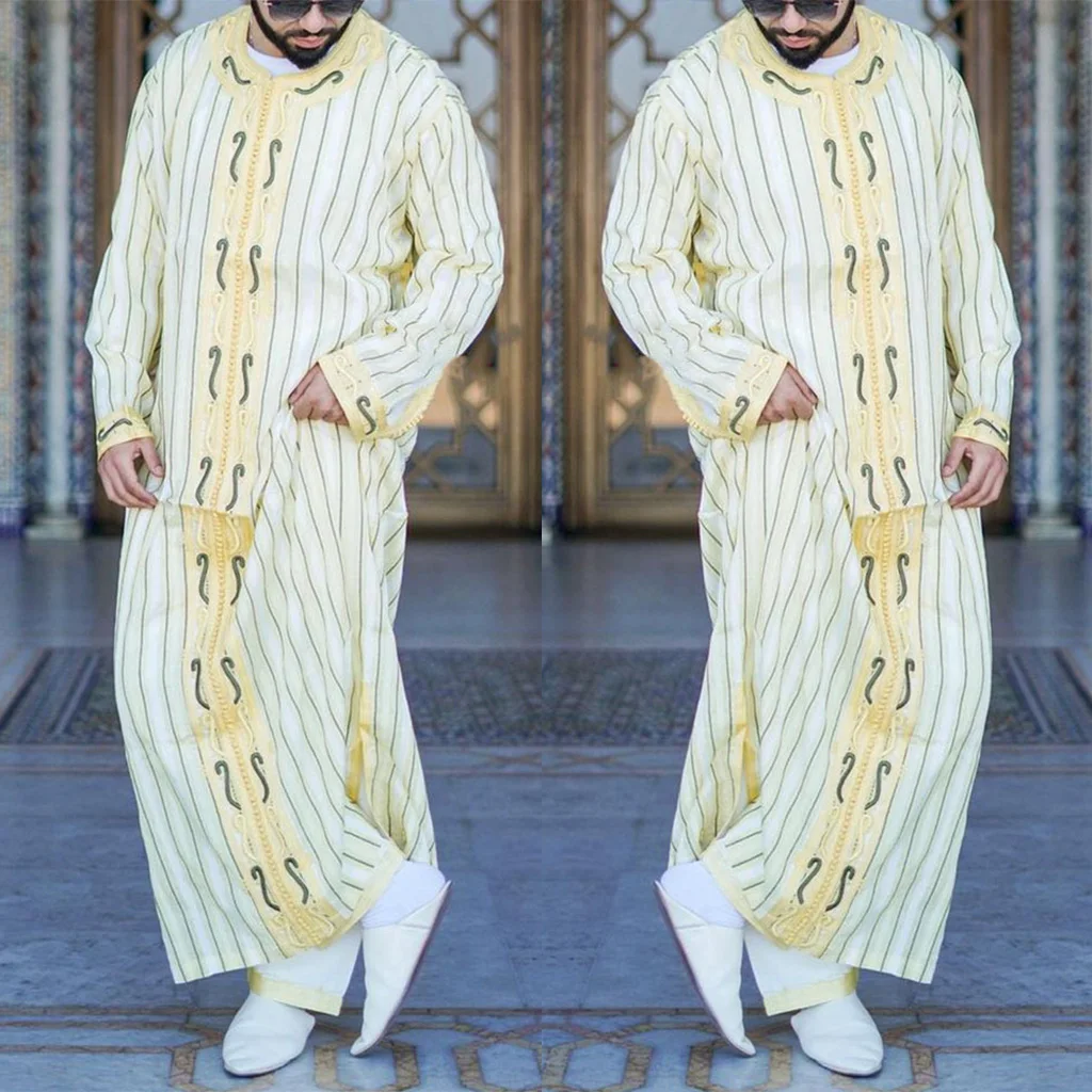 Рамадан мусульманское платье Abayas Дубай Повседневный кафтан женские костюмы с