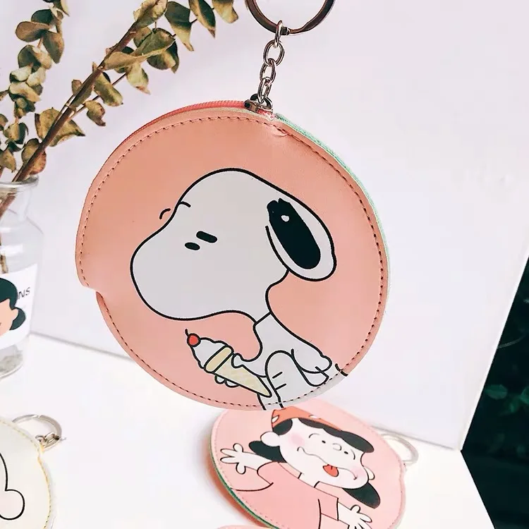 Peanuts Rogue Dog милый мультяшный Kawaii кошелек для мелочи из искусственной кожи тонкий мини кошелек для монет маленький ключ кошелек нулевой кошелек защелки сумки для гарнитур