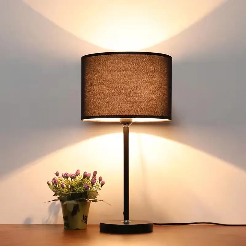 

Desk Lamp Table Lamp Bedroom Living Room Dining Room Study Room Light Bedside Table Lamp Metal Desk Lamp Cloth Shade Home