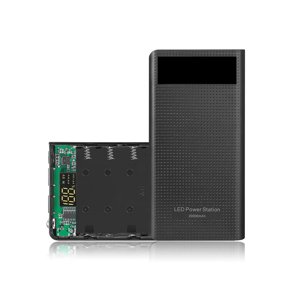 Чехол для внешнего аккумулятора с 2 USB портами 7*18650|Зарядные устройства| |