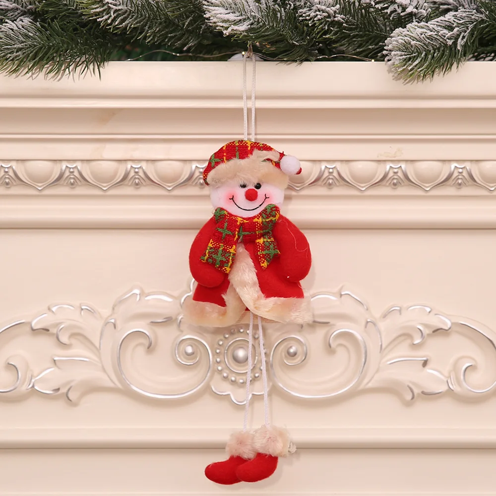 1905-Snowman Подвески для рождественских украшений, игрушка для улицы, рождественская елка, подвесные украшения, Санта Клаус, снеговик, медведь, лось, кукла для домашнего декора, детский подарок - Цвет: 1905-Snowman