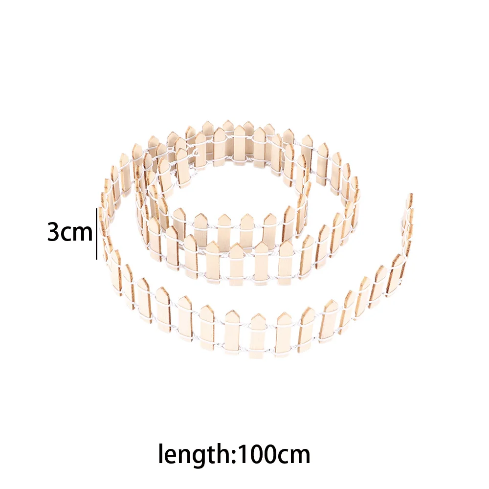 100 см * 3 миниатюрный маленький деревянный забор Сделай Сам кукольный домик