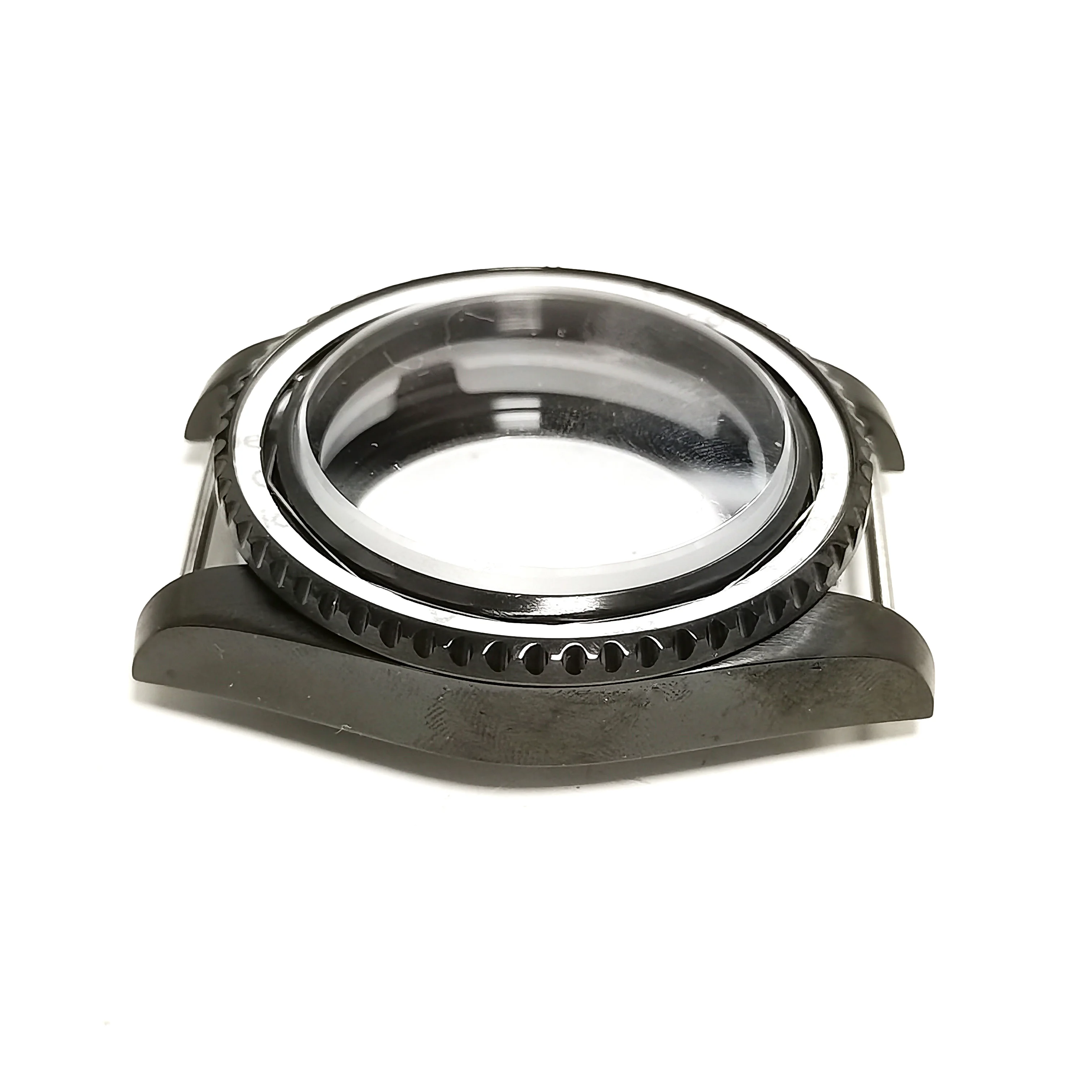 

New Watch Parts 40MM Black Case With Stainless Steel Transparent Back Fit NH35 Automatic Movement