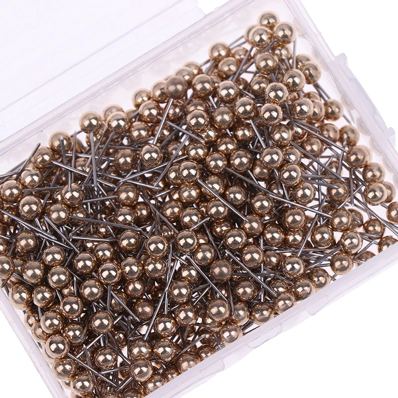 

400pcs Round Plastic Head Steel Push Pins Map Thumb Tacks Pin Office School