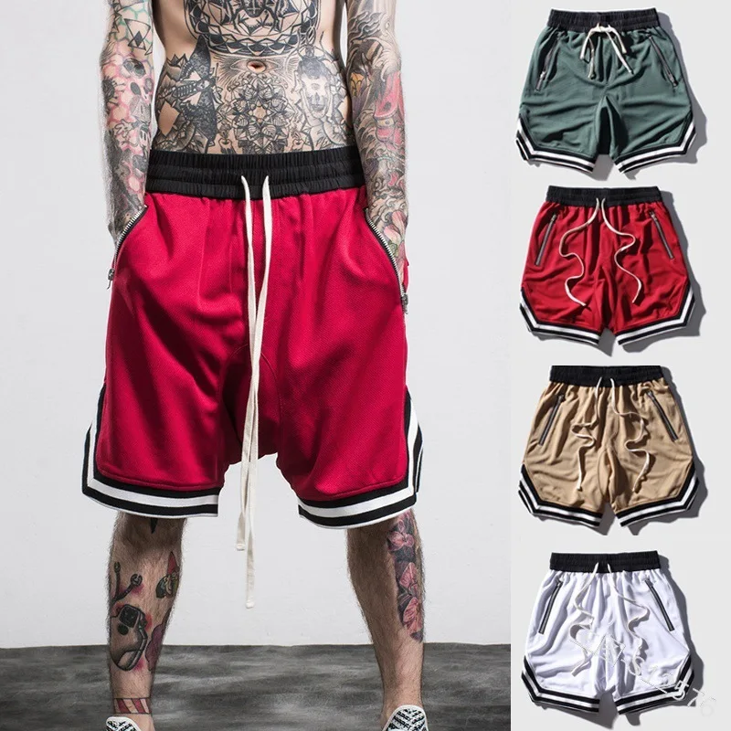 

Summer Men Casual Loose Sports Shorts Breathable Quick-Drying Joggers Fitness Basketball Trunks Male High Quality Clothing Homme