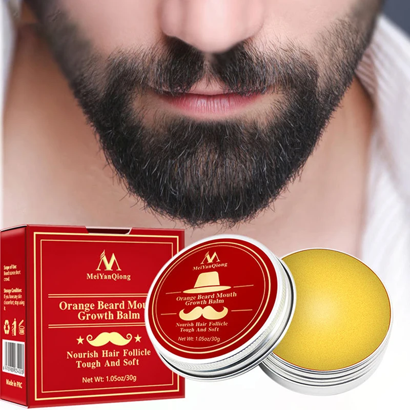 

30g Men's Plant Dense Tough Beard Care Cream Moisturizing Smooth Promote Growth Lubrication Cream Beard Care Cream