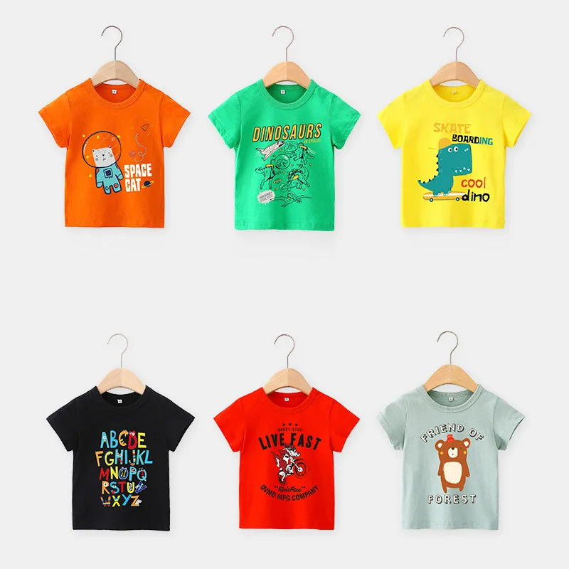 Летняя футболка для девочек и мальчиков 2020 Детские Топы с коротким рукавом