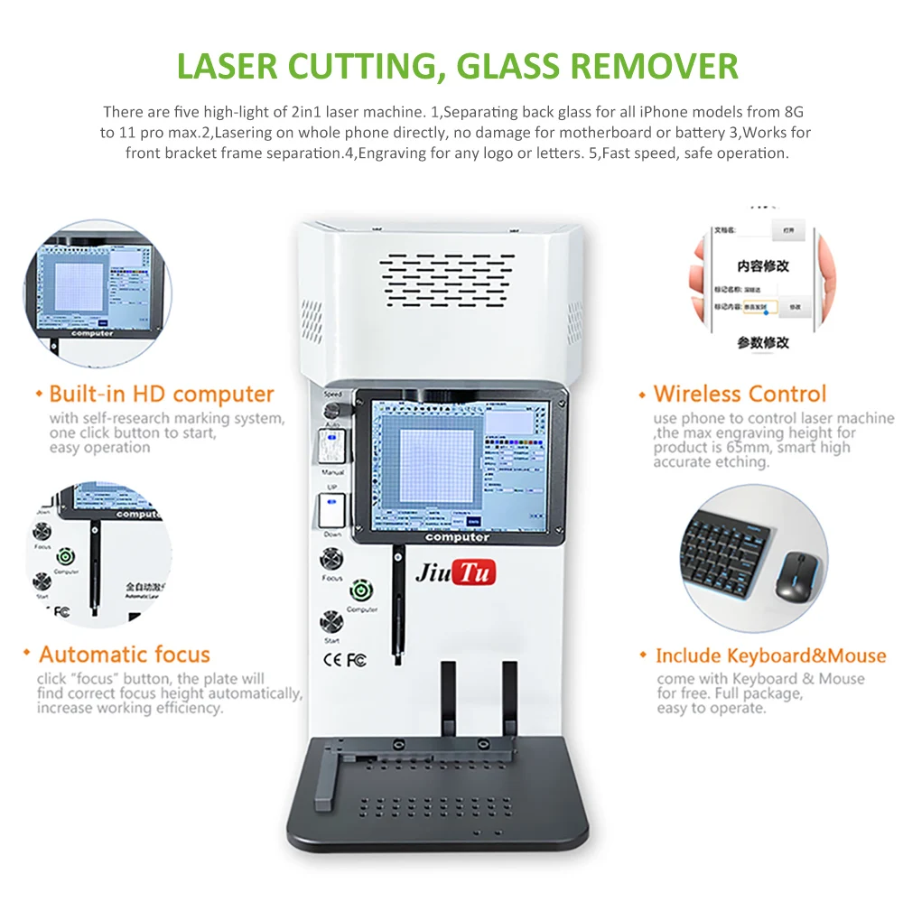Новейший автоматический мини аппарат для удаления стекла iPhone 8X11 12 2020|Наборы