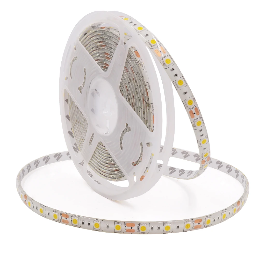 

SMD 5050 LED Strip DC 12V 60LEDs/m IP21 IP65 Flexible LED Light Warm White /White/RGB LED Strip 5m/lot