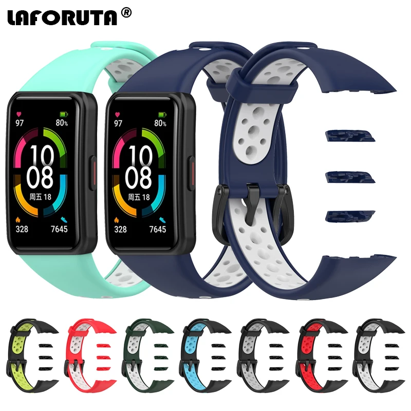 

Laforuta Huawei Band 6 Strap Silicone Watchband For Honor Band 6 Women Men Bracelet Fitness Loop Smart Watch Wrist Strap