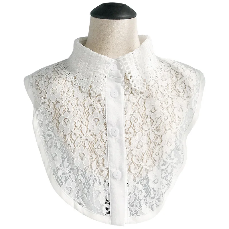 

Новинка, Женская кружевная блузка с ложным воротником, винтажная женская рубашка со съемным воротником, блузка с ложным воротником и лацкан...