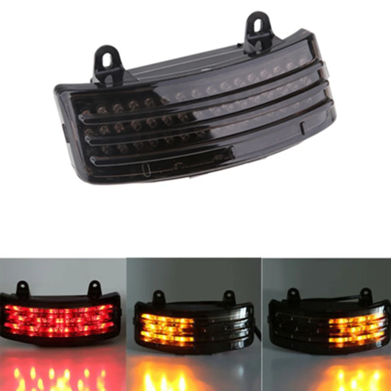 Мотоциклетный дымчатый трехполосный задний крыло светодиодный стоп сигнал